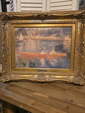 The Skiff (also known as La Yole) Elegant Gold Picture Frame